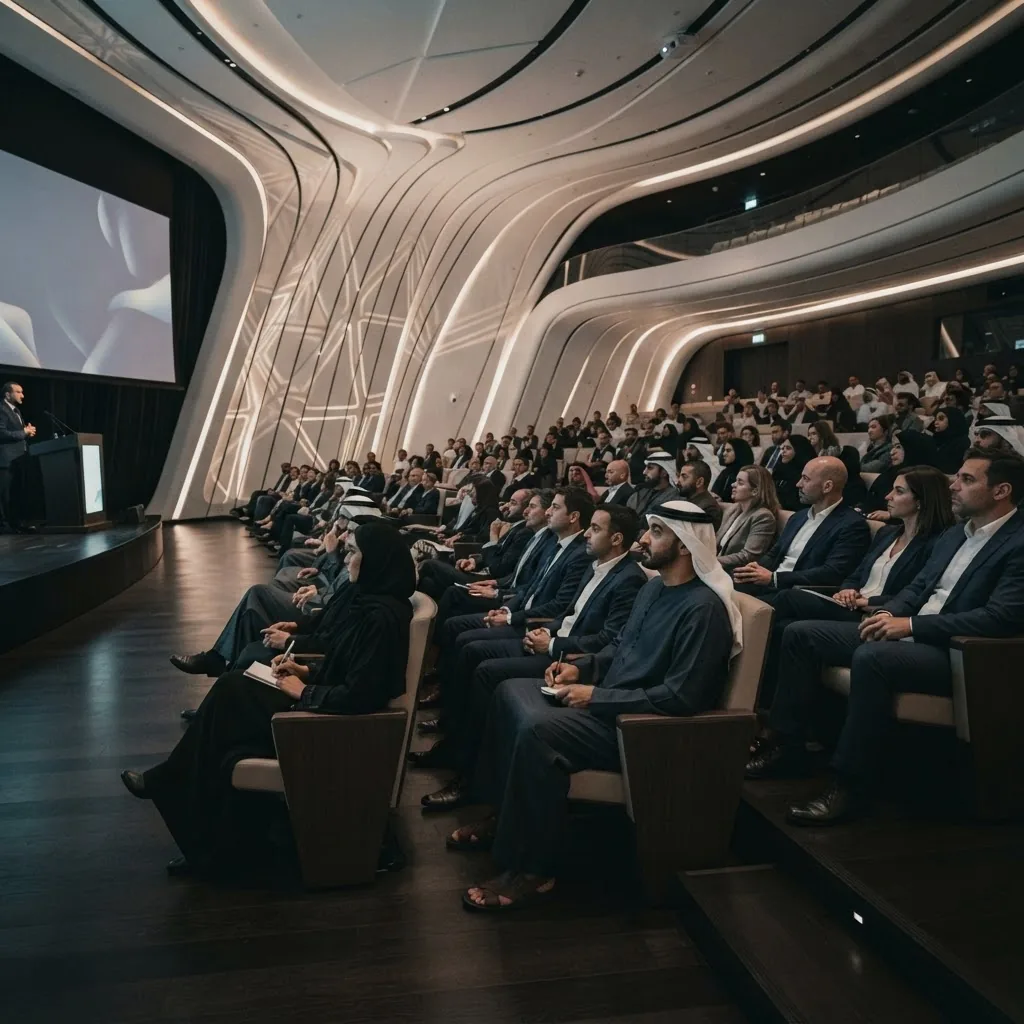 Family office principals, sovereign investors and CIOs seated in the Capital Room at the Museum of the Future